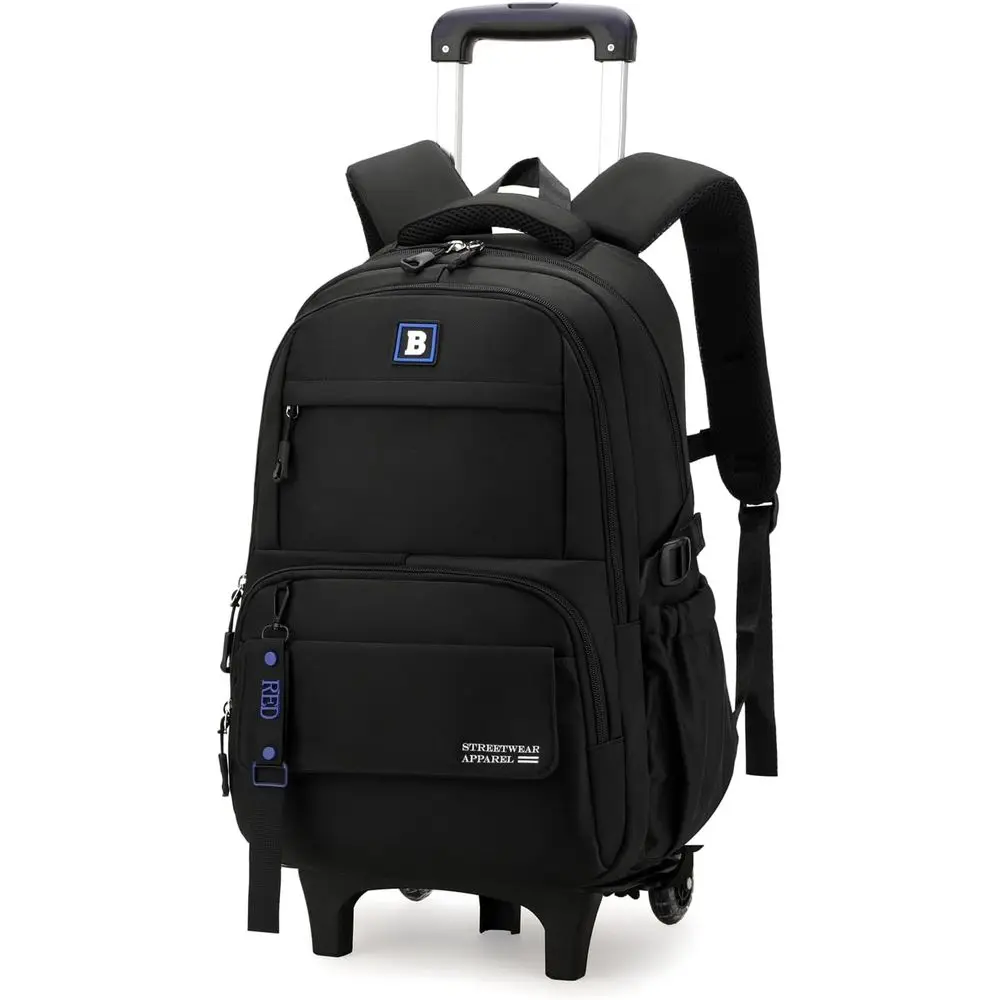 

Wheeled Kids Backpack for Boys, School Trolley Bag with Wheels for Elementary and Teen Students