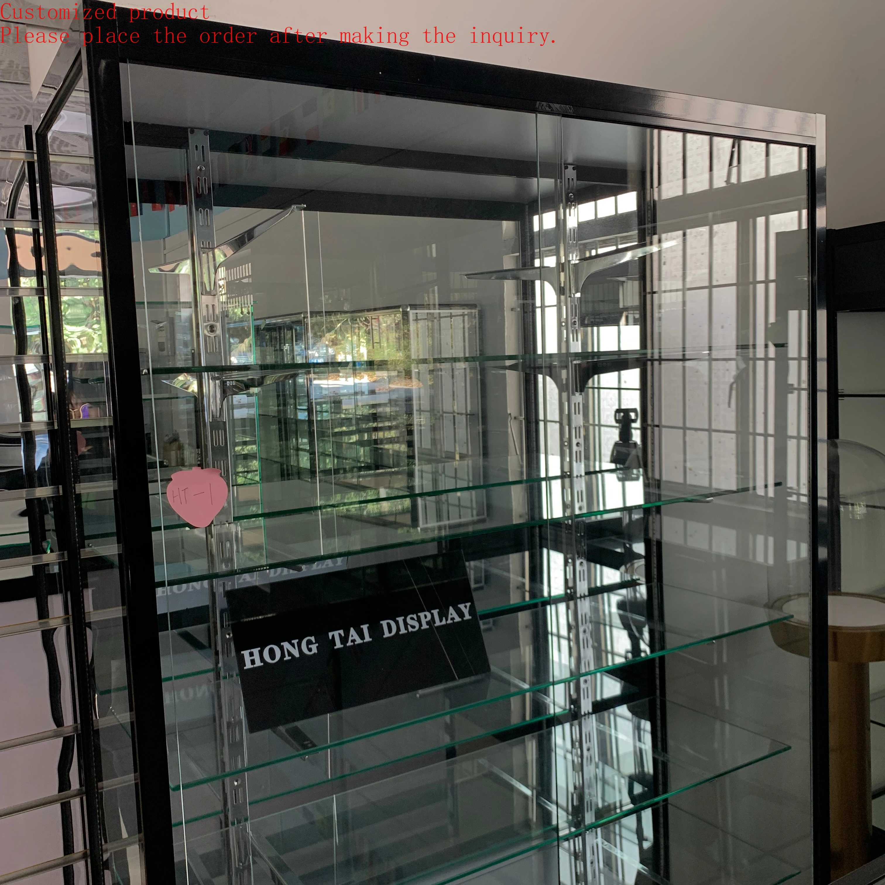 

Custom.Aluminum and Tempered Glass Shop Showcase for Stylish Store and Retail Display
