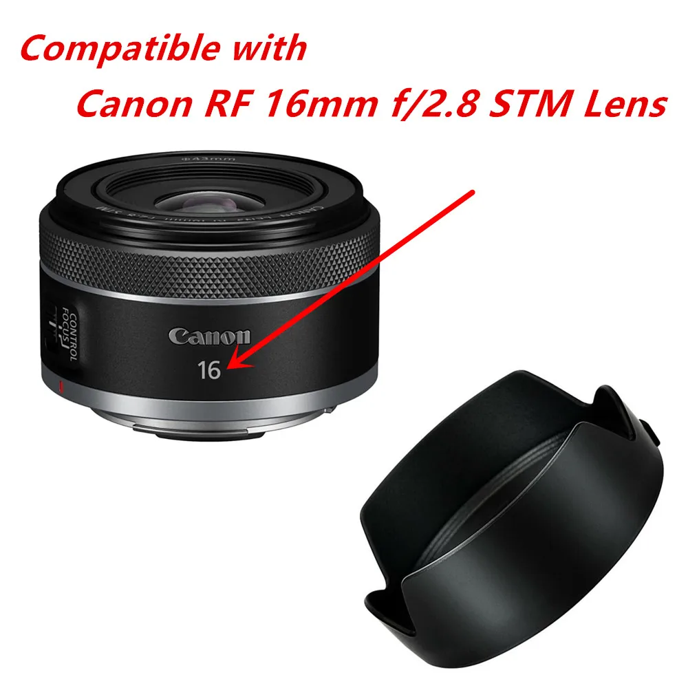 EW65C حربة عدسة هود البتلة UV تصفية غطاء تنظيف القلم لكانون RF 16 مللي متر f/2.8 STM عدسة على EOS R RP R5 R6 R7 R8 R10 R50 EW-65C