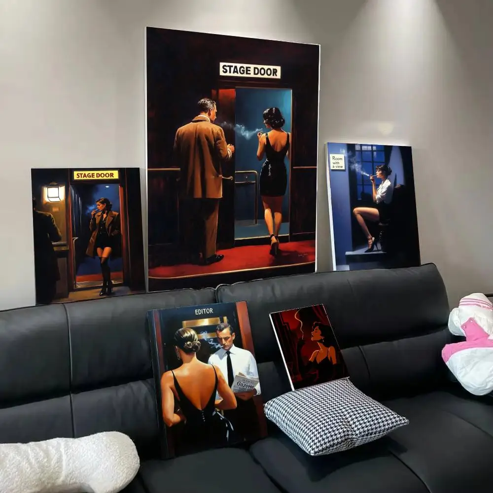 Painter Jack V-Vettriano Poster Modern  Wall Art Aesthetic Minimalist Bedroom Decor Cafe Home Gift