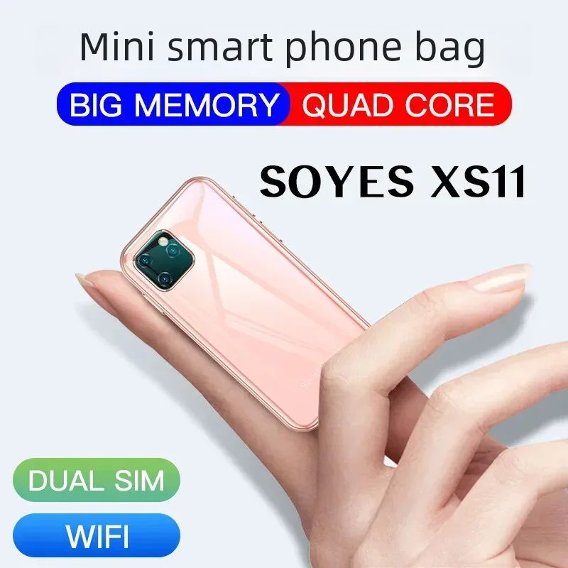 SOYES ponsel pintar Android Mini Seri XS11 XS13, ponsel kecil layar HD Slot kartu TF SIM ganda kamera 5MP Google Play Store