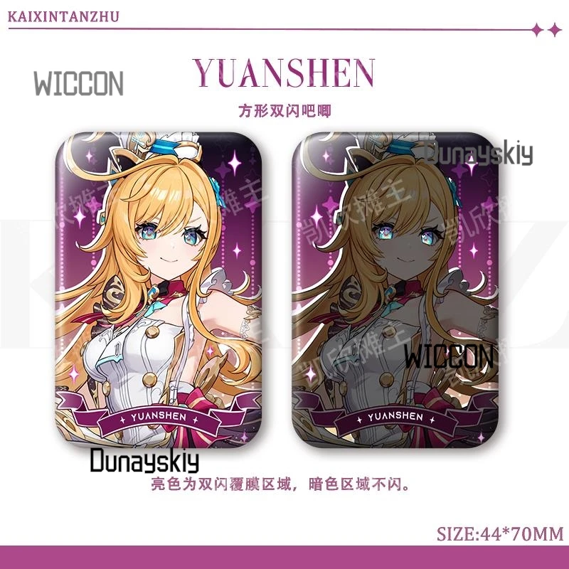 原神インパクトスクエア Dual反射バッジセットヌーヴィレット フィナ シーウィン アケロン アヤト ノエル アニメ グッズ ピン 2025 新しい