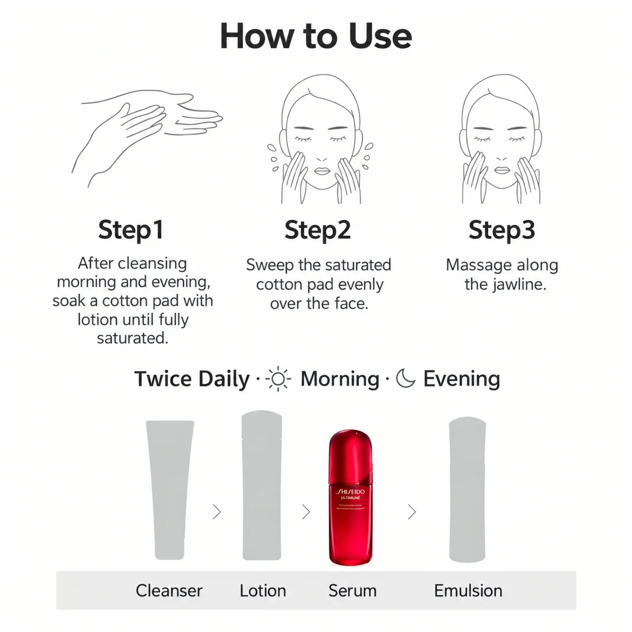 Shiseido Ultimune Power Infusing Concentrate 75ml/100ml Red Bottle Facial Serum Strengthen Skin Barrier Anti-Aging Boost Skin Re