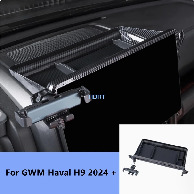 

For GWM Haval H9 2024 + Car Style Instrument Phone Holder Storage Box Cover Interior Protector Decoration Accessories Auto Part