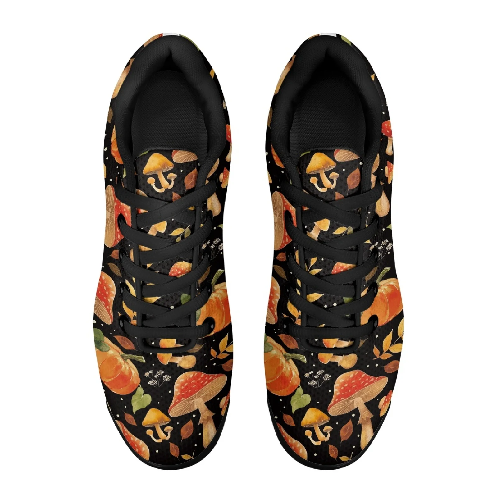 PENSTROLL Breathable Walking Shoes Lace Up Mesh Jogger Sneakers for Casual Men Mushroom Forest