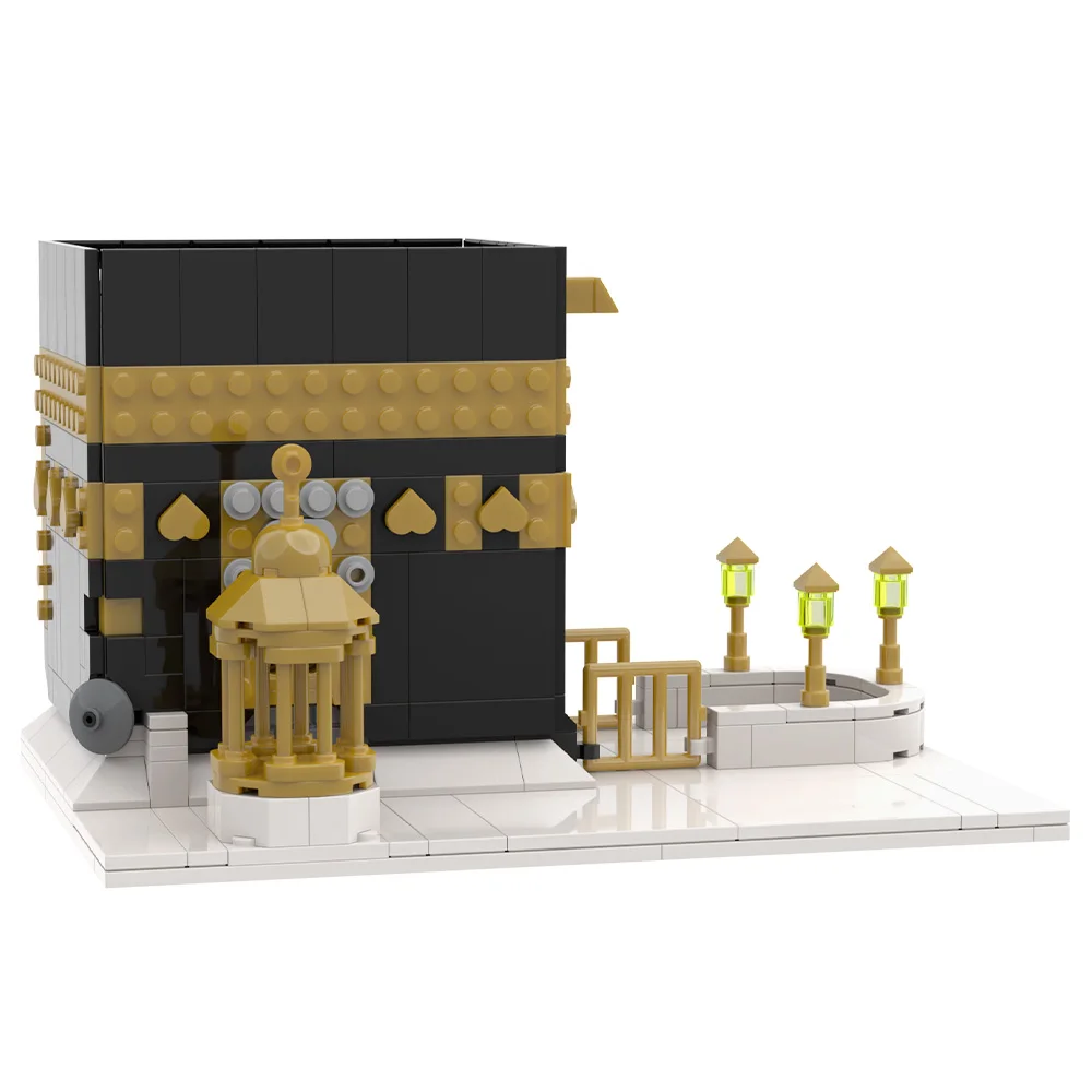 MOC Islam Kaaba Mattoni Islam Religione Kaaba Street View Architettura Building Block Modello di Montaggio Giocattoli Per Bambini Regali Di Compleanno FAI DA TE