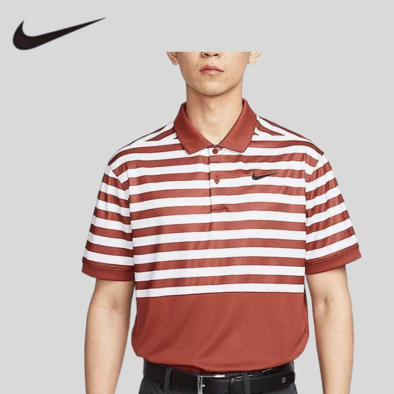 

Oversized Tee TopNike Men's Fashion Classic Striped Breathable Casual Polo Neck Short Sleeve T-shirt FZ7447-662