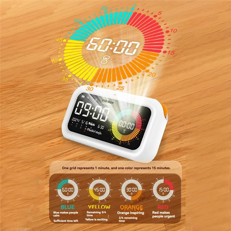 Neu!Smart Voice Time Manager Ausgezeichneter intelligenter Zeitmanager für Schüler, Selbstregulierung, Lernwecker, Zeitmanager