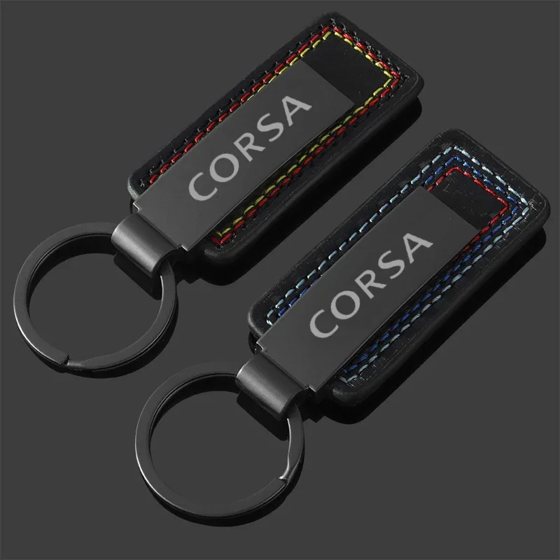 Alloy Keychain Holder Key Ring Gift for Opel Corsa Logo 2023 J H G D Auto KeyRing Pendant Keys Buckle Car Styling Decoration