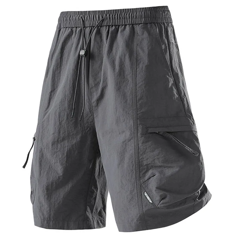 Summer Casual Bermuda Shorts Multi Pockets Outdoor Hiking Fishing Shorts Quick Dry Jogging Running Cargo Shorts Mens Streetwear