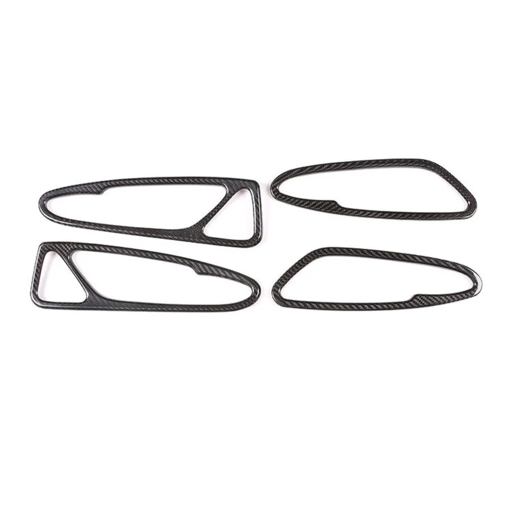 

Car Interior Door Handle Frame Cover Trim For Alfa Romeo Stelvio 2017-2019 4pcs Carbon Fiber Car Accessories