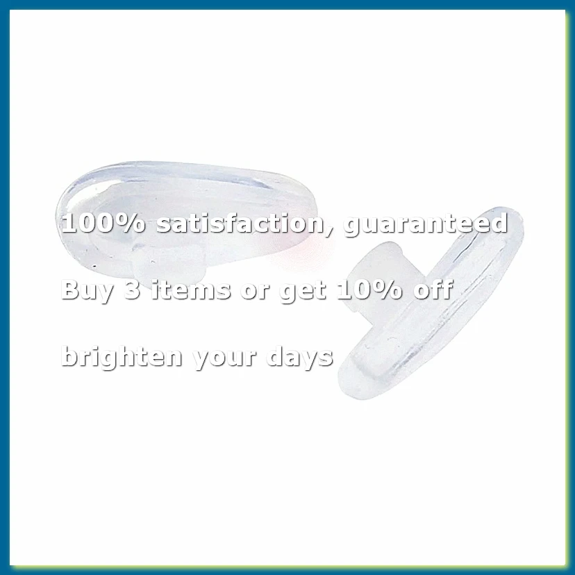 ●Soft elliptical silicon nose pad for glasses (transparent, 5 pairs)-ABFB