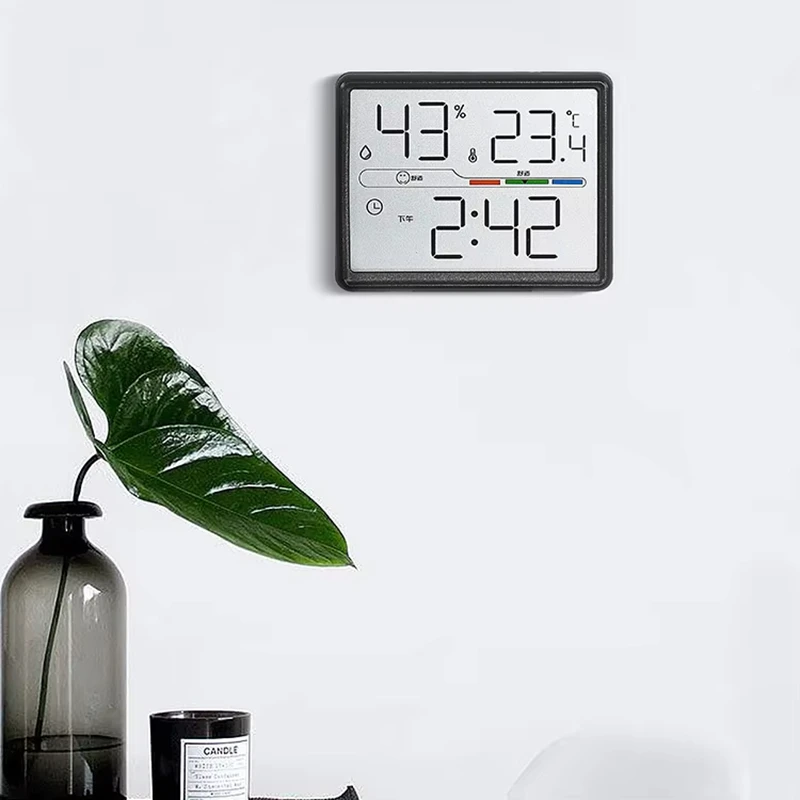 

Electronic Thermometer Hygrometer Weather Station High Precision with Table Clock Function Mini Thermometer LCD Tool 2026 NEW