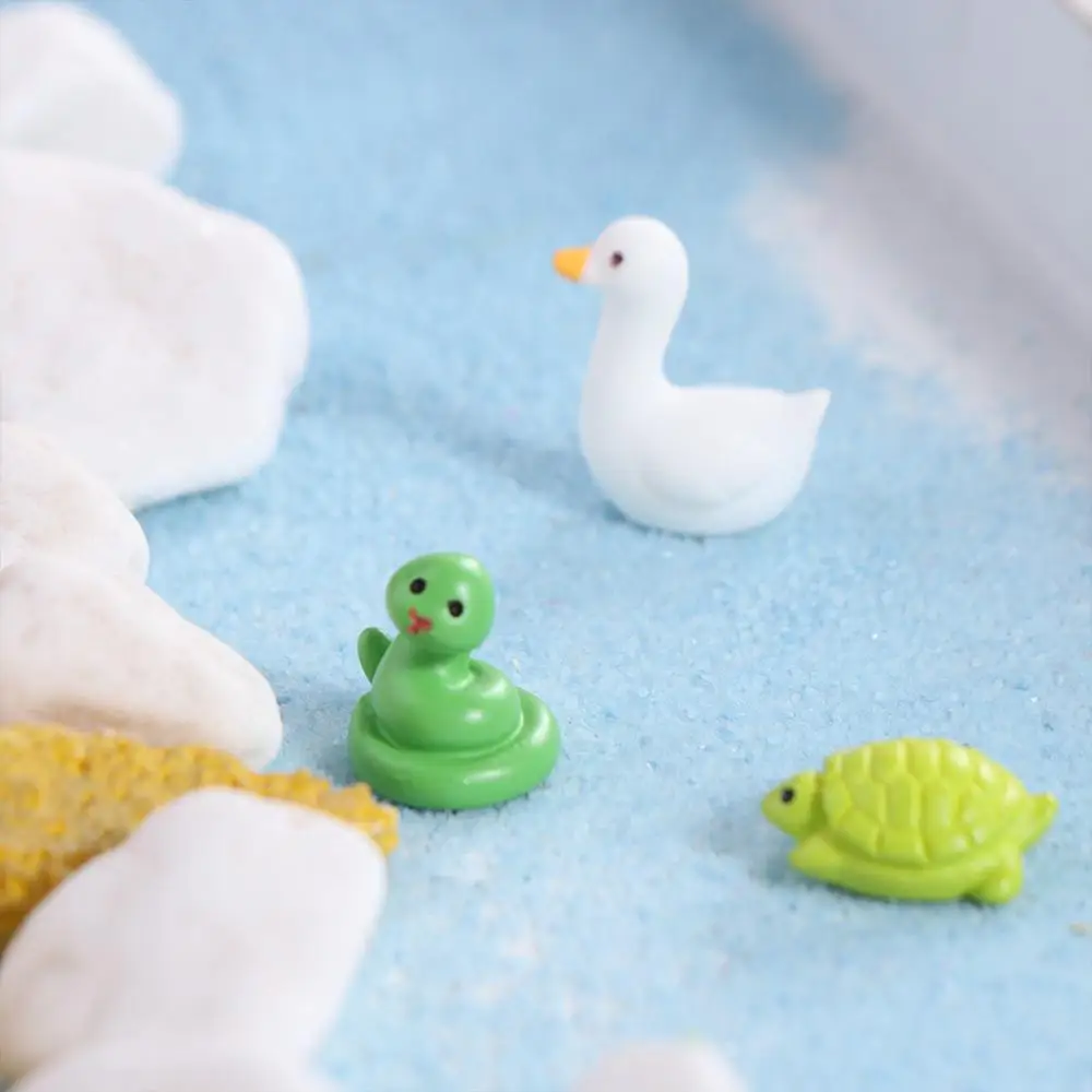 Cat Duck Sheep Squirrel Frog Turtle Animals Micro Landscape Ornaments Cute Realistic Zodiac Animals Miniatures Resin Crafts