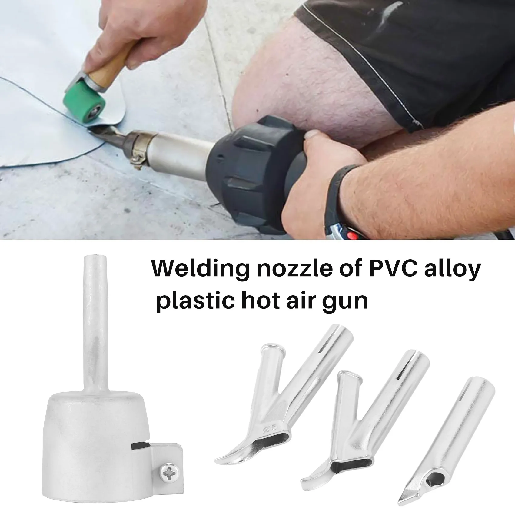 DTDT hot-4 Speed Welding Nozzles For Vinyl Pvc Plastic Hot Air Blower Triangle Speed Nozzle 5Mm Round Welding Head Alloy Y Type