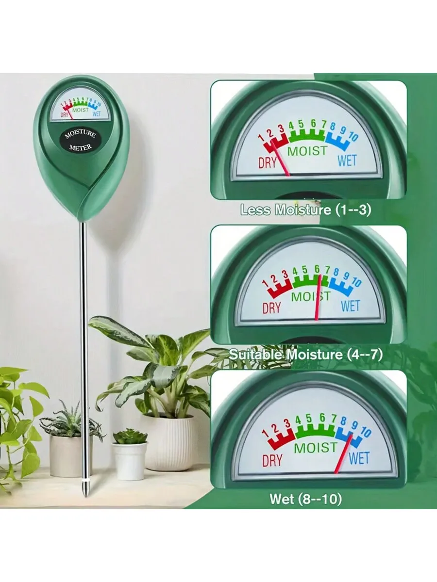 3 in 1 Soil Tester No Battery Needed, Soil Moisture PH Light Meter, Plant Hygrometer Detector for Garden Farm Potted Indoor Outd