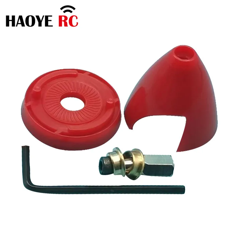 

Haoye 1 Set Nylon Plastic RC Airplane Prop Propeller 1.5-4 Inch Spinner 2 Blade RC Spare Parts Red Color