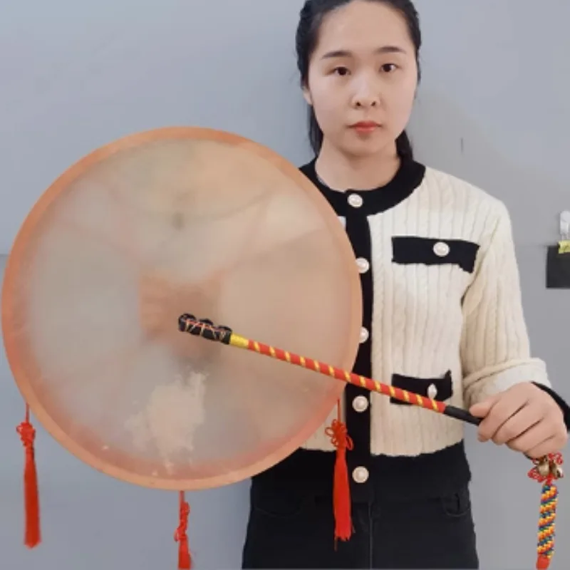 

Sheepskin Shaman Drum Adults Handheld Big Drum Professional Portable Meditation Drums Chinese Percussion Instruments Hand Drums