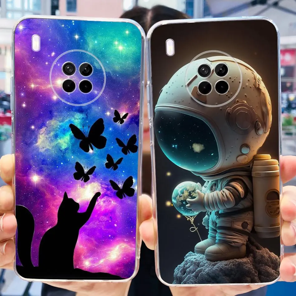 حافظة سيليكون لينة من البولي يورثين الحراري لهاتف هيواوي ، نمط باندا لطيف ، نمط هيواوي y9a زهرة