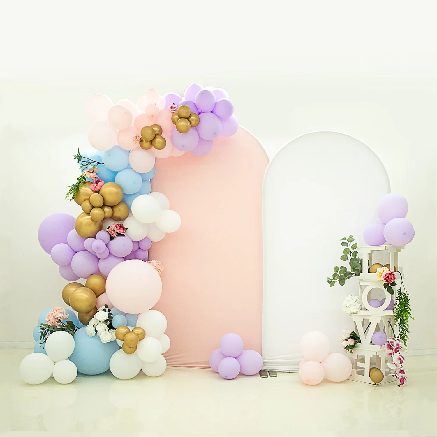 9 ألوان سباندكس قوس خلفية غطاء بسط 6.6ft زينة حفلات الزفاف للطفل/الدش الزفاف ، كابينة تصوير عيد الميلاد