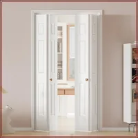 Bifold Closet Doors 48x80, 6-Panel Hollow Core Folding Door with Hardware, White Primed