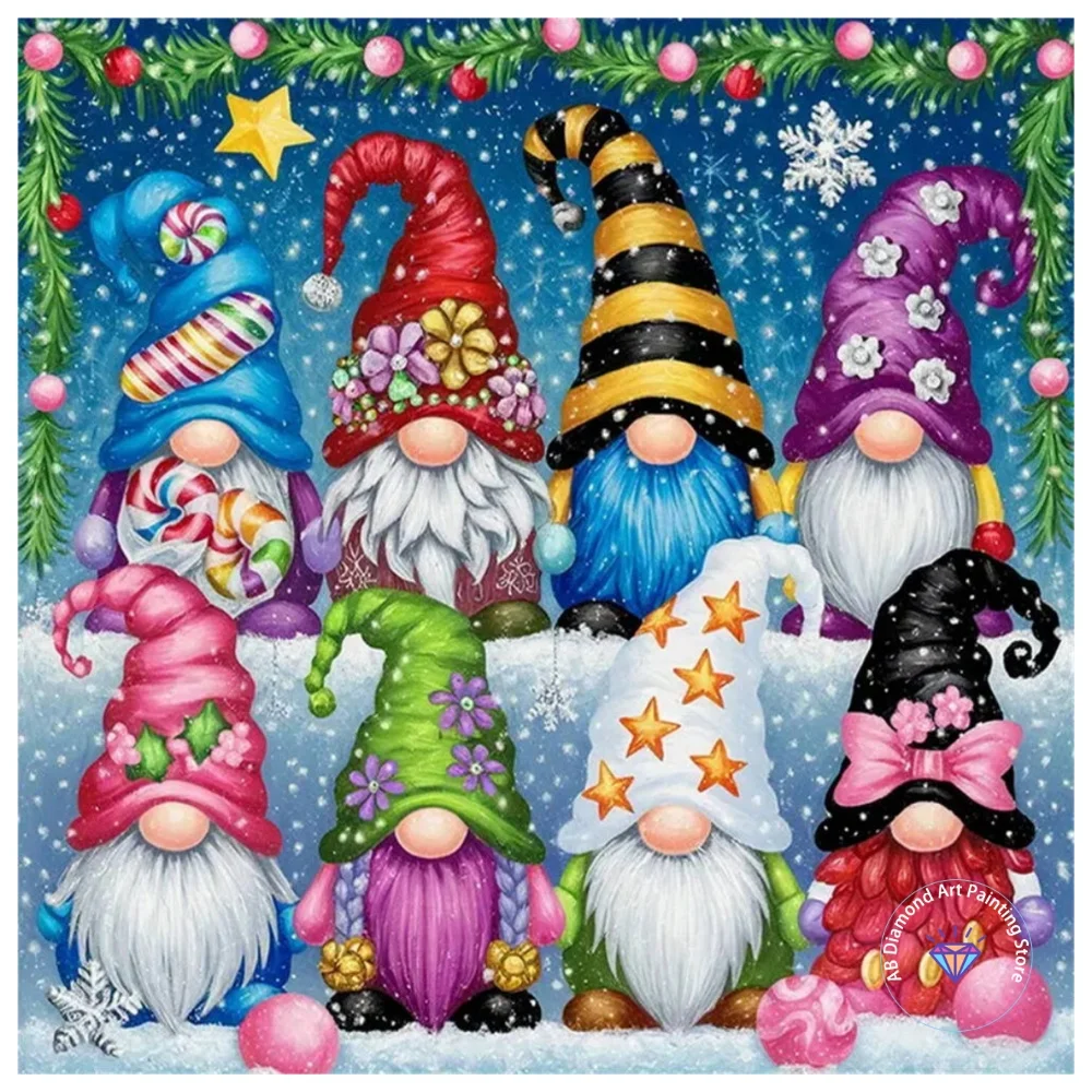 عيد الميلاد قزم AB الماس طقم الطلاء مربع جولة الماس 5D DIY الصليب التطريز اليدوية الفن رائعة هدية ديكور المنزل #1