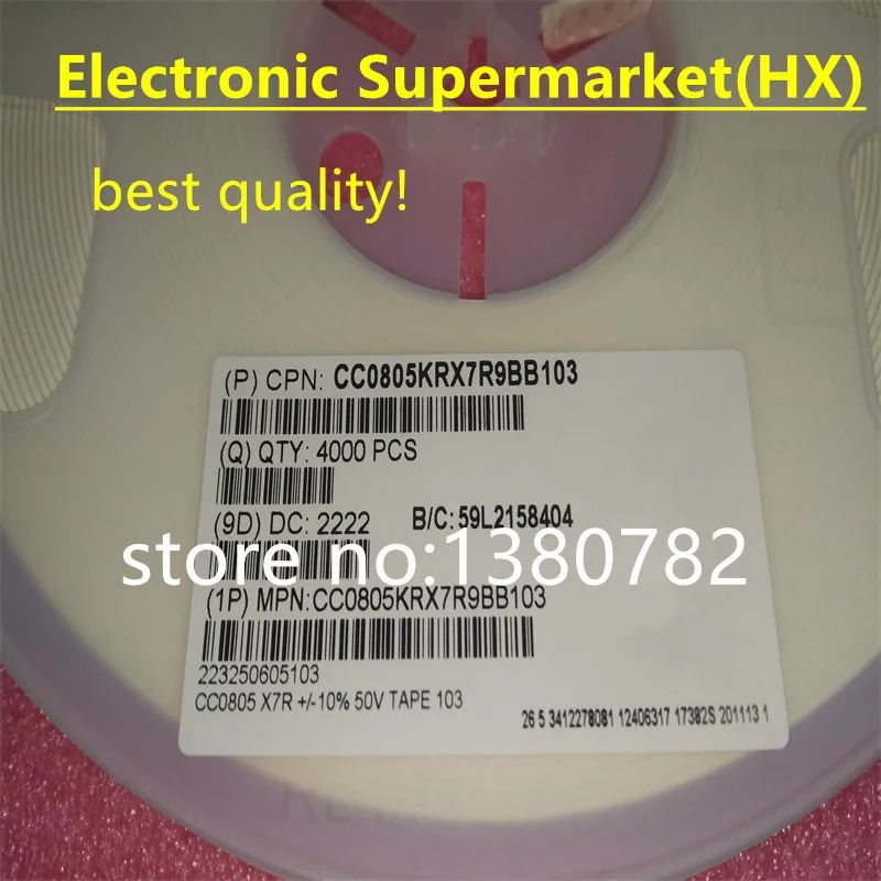

Free Shipping 4000pcs/lots 0805 chip capacitance 10nF (103) ± 10% 50V X7R CC0805KRX7R9BB103 NEW In stock!