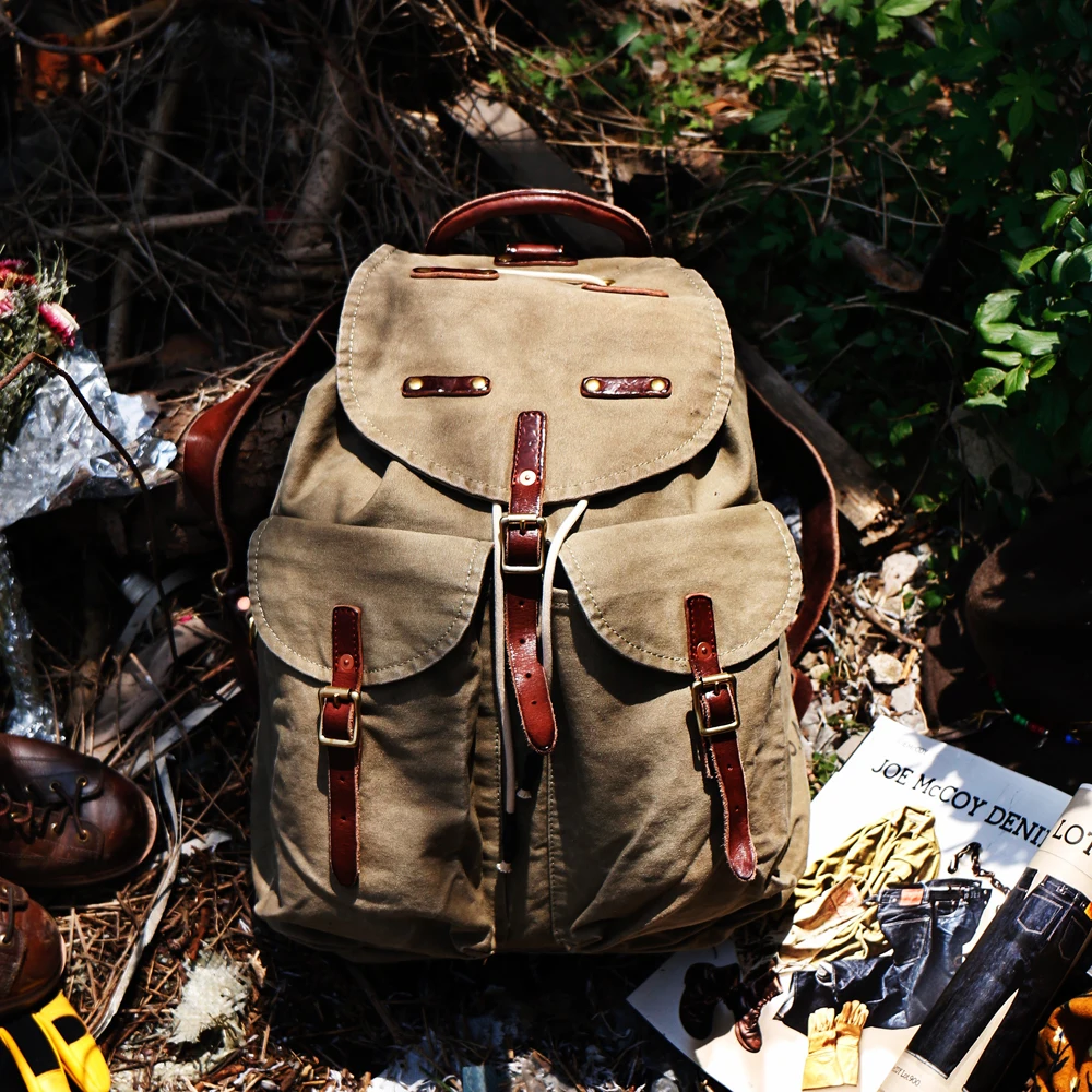

Waed out Vintage Canvas Paratrooper Bag Double oulder Travel Bapa Retro Sle Waterproof ex Bapa for Casual Use