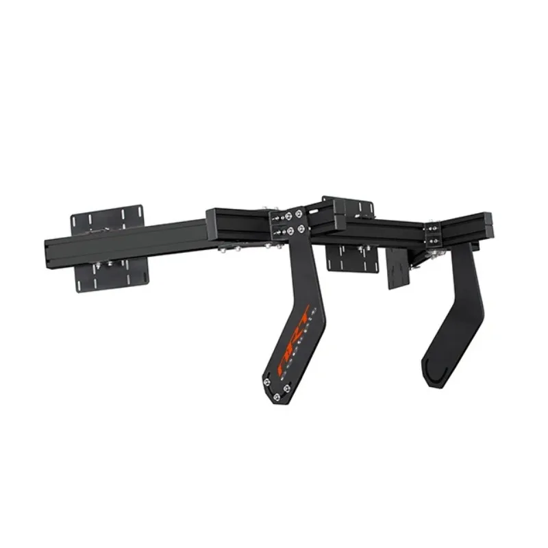 Black Cockpit Mounted Monitor Stand Mount Gaming Racing Simulator Cockpit Triple 3 Monitor Stand Bracket