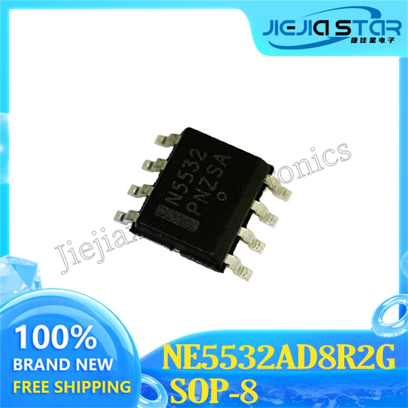 NE5532AD8R2G, NE5532AD8, Part Mark, N5532, SOP8, Audio Dual Operational Amplifier, IC Chip, 100% Brand New, in Stock