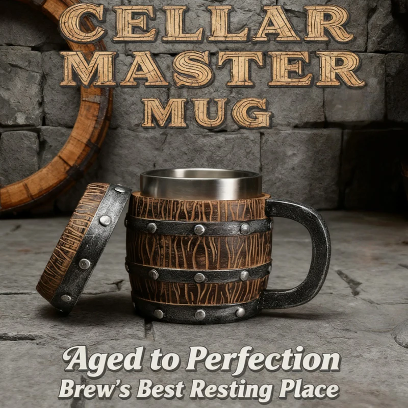 

Hot-selling Wooden Barrel Beer mug , Large-capacity Coffee mug Water bottle ,Tazas de café with stainless steel