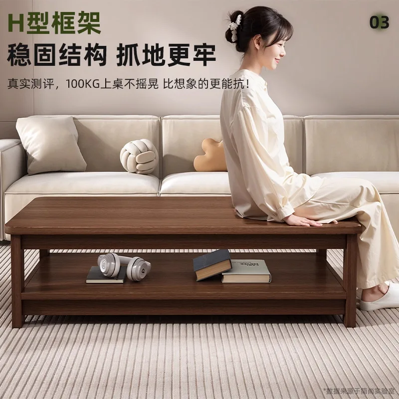 طاولة قهوة على طراز العصور الوسطى لغرفة المعيشة، طاولة شقة صغيرة منزلية، طاولة قهوة منزلية متحركة وبسيطة للإيجار