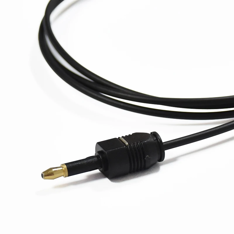 Cabo de áudio Emk-digital toslink, 3,5 spdif óptico, para mini tv box, barra de som, 1m, 1,5 m, 2m