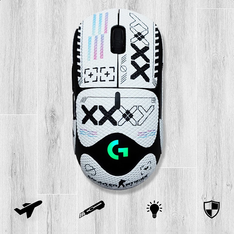 For G Pro X Superlight Wireless Mouse Mouse Grip Tape Skate Handmade Sticker Non Slip Suck Sweat