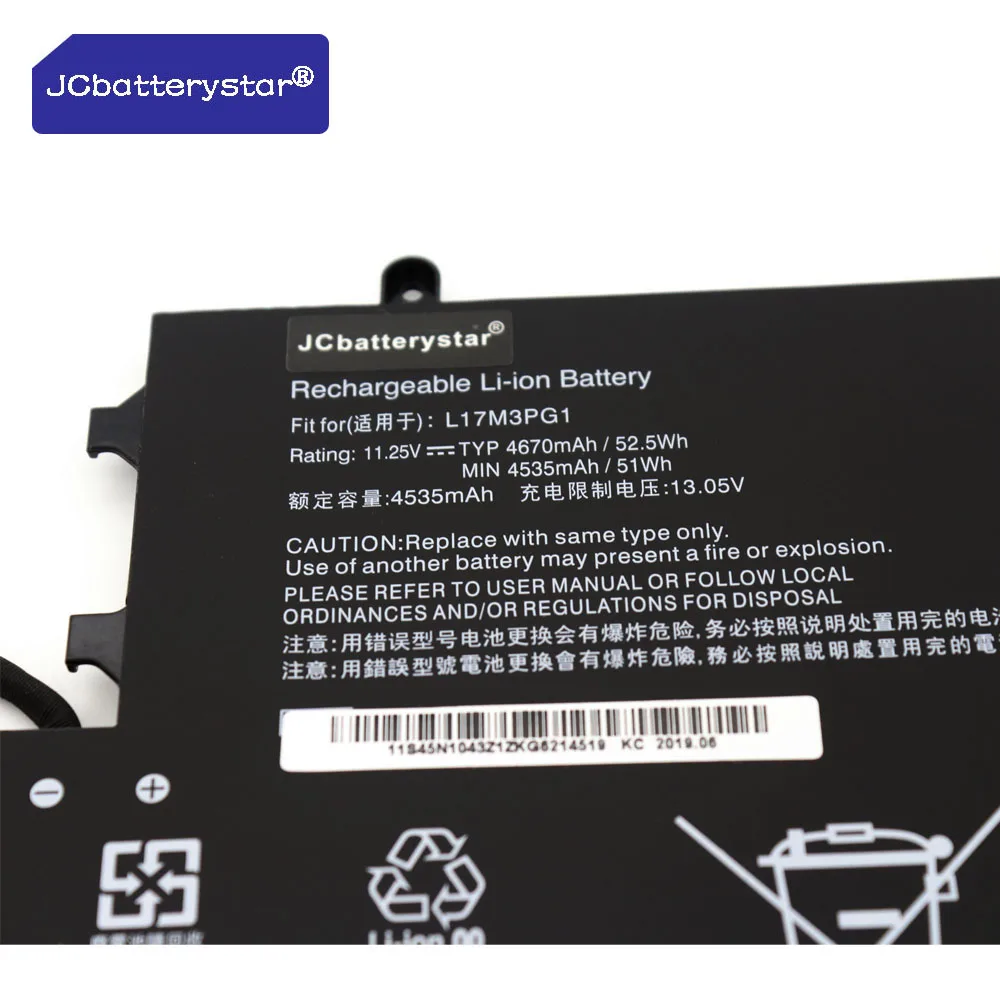 JCbatterystar new L17C3PG1 L17L3PG1 L17M3PG1 L17M3PG3 Laptop Battery For Lenovo Legion Y530 Y530-15ICH Y7000 Y7000P