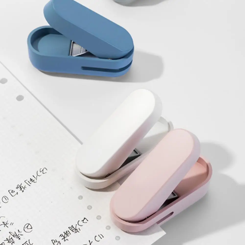 

Mini Manual Hole Puncher for Binder Lockable Hole Puncher Office Essential Hole Puncher Storage Pad Single Holes Punchers