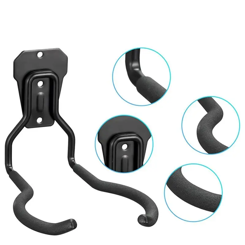 A25F-Garden Tool Hanger Wall Hooks, Garage Tool Organizer Hooks,Weeding Eater& String Trimmer Rack(4 Pack)