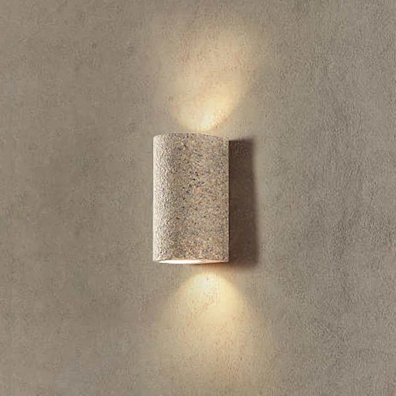 Wabi-sabi-Lámpara Led de pared para decoración del hogar, luz nórdica para mesita de noche, escalera, pasillo, dormitorio, Vestíbulo Retro japonés,