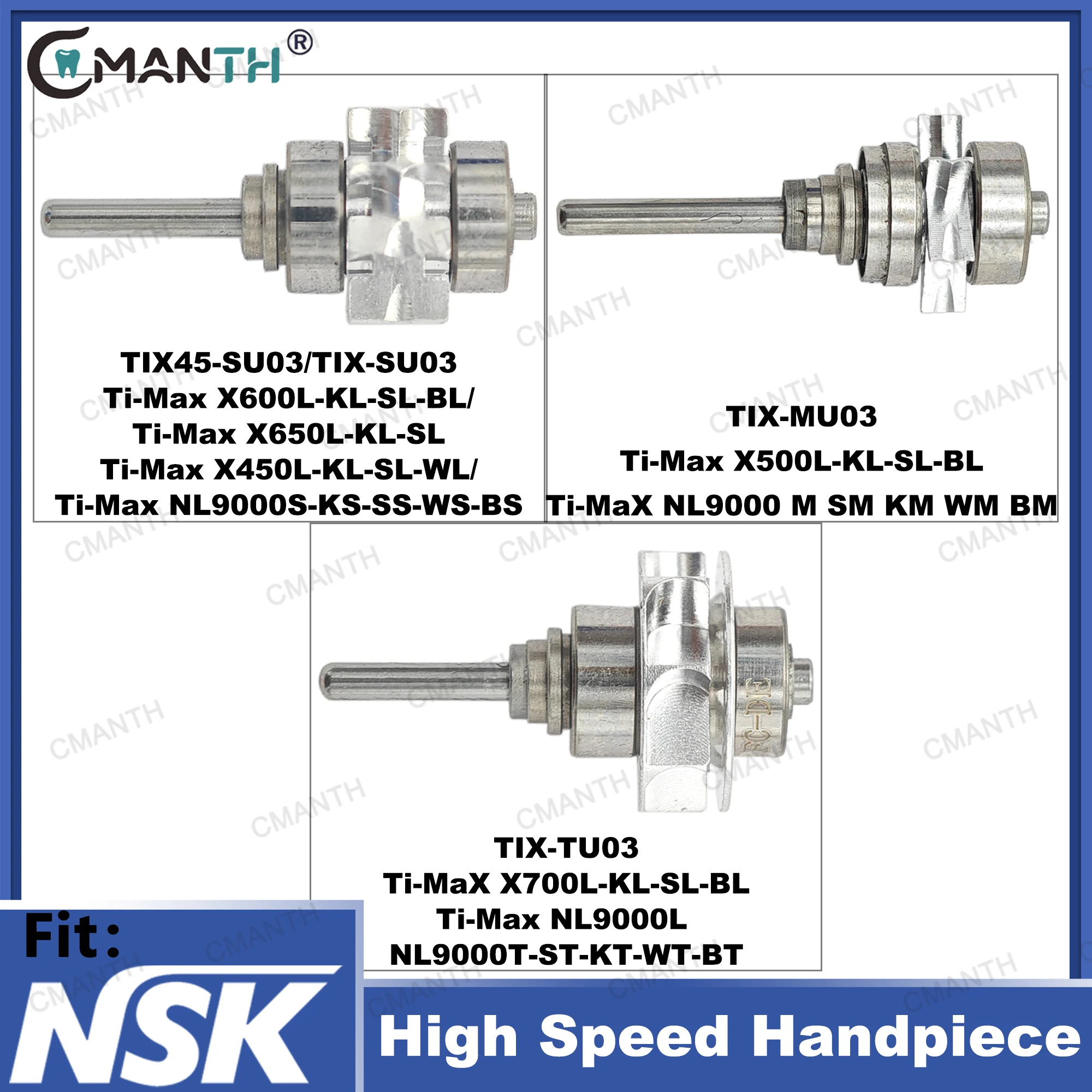

Fit NSK Ti-Max X450L X500L X600L X650L X700L NL9000 Handpiece Dental Turbine Rotor Dental Cartridge Rotor Dentistry Accessories