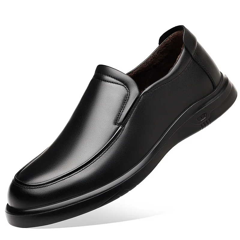 

New Designer Solid Color Dress Shoes for Men Spring Autumn Fashion Leather Shoes Man Soft Sole Business Casual Shoe Male