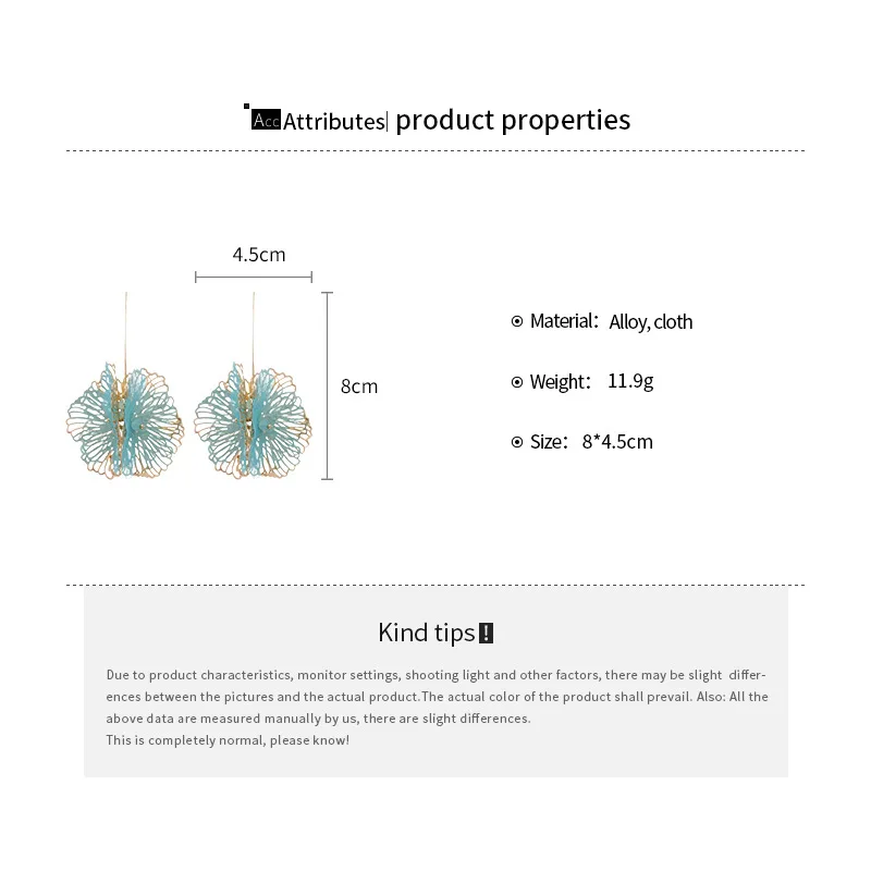 أقراط متدلية على شكل زهرة مكعبة متعددة الطبقات من القماش للنساء موري فتاة كريستال انخفاض القرط جرلي الحلو عطلة نمط الأذن السنانير
