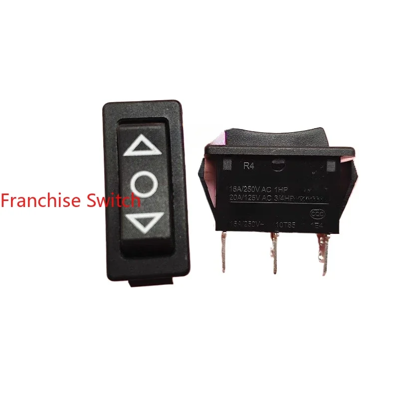 

10PCS R4 rocker ship type switch 3pins 3gears double reset 16A power