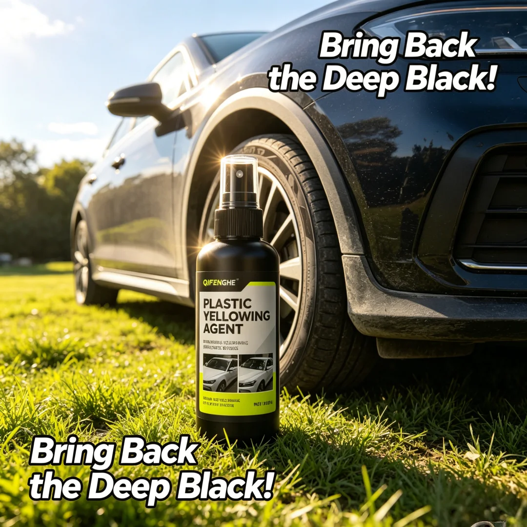 Plastic Yellowing Remover Spray, Revives Faded Car Bumpers & Exterior