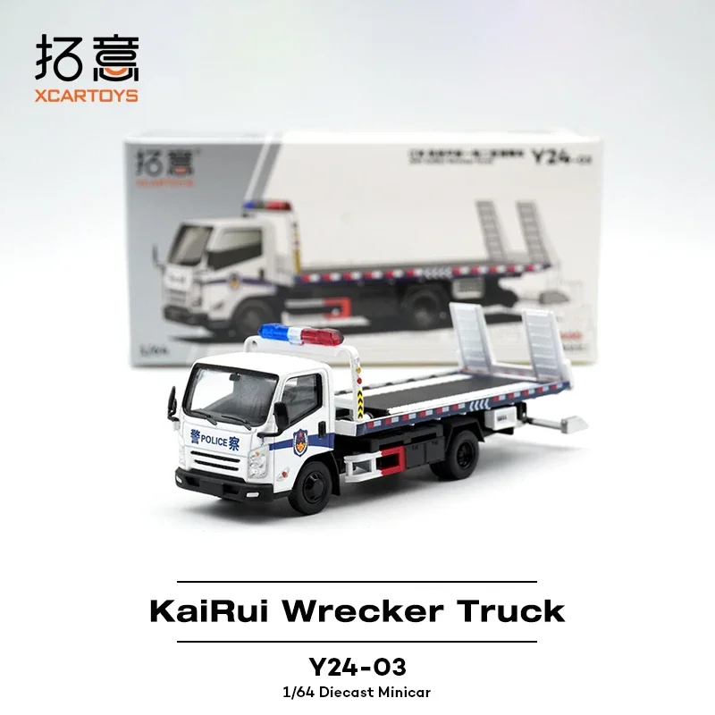 Xcartoys 1:64 китайская полиция KaiRui Wrecker грузовик литая под давлением диорама модель автомобиля игрушка