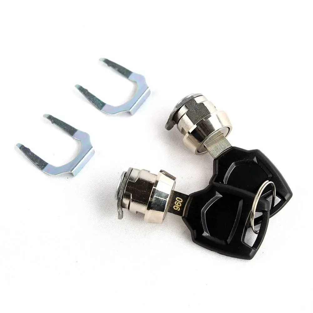 With 2 Keys Motorcycle Top Box Lock Cylinder Kit Aluminum Alloy Weather Proof Motorcycle Side Box Bolt Lock Easy Installation