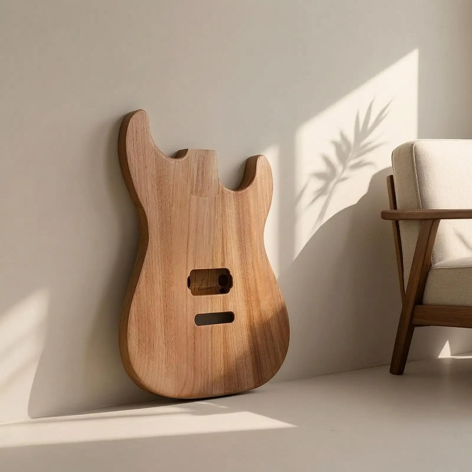 Matte Finish Curved Top Electric Stringed Device St Guitar Body Kit for Professional Electric Guitar Builders