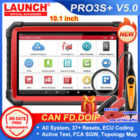 LAUNCH X431 PRO3S+ V5.0 All Systems Car Diagnostic Tools ECU Coding Bi-directional CAN FD DOIP Topology Map 37+ Resets Car Scan