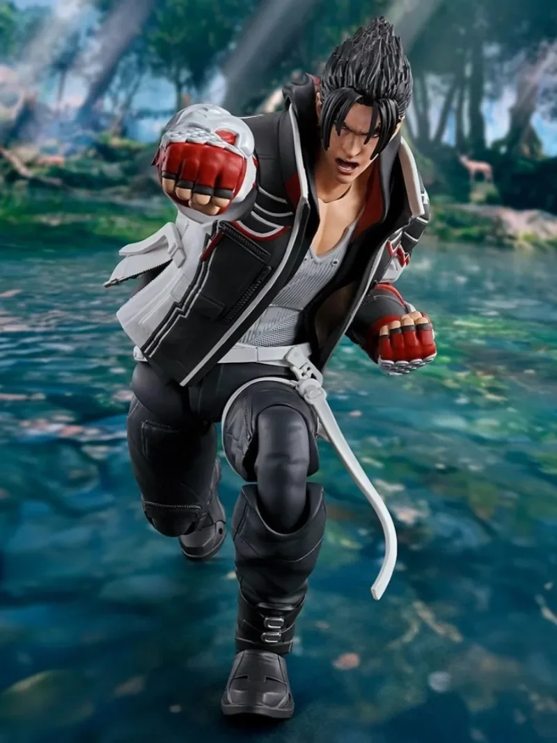 Bandai Original Genuine SHF SHFiguarts TEKKEN 8 JIN KAZAMA Anime Action Figures Toys for Kids Gift Model Ornaments