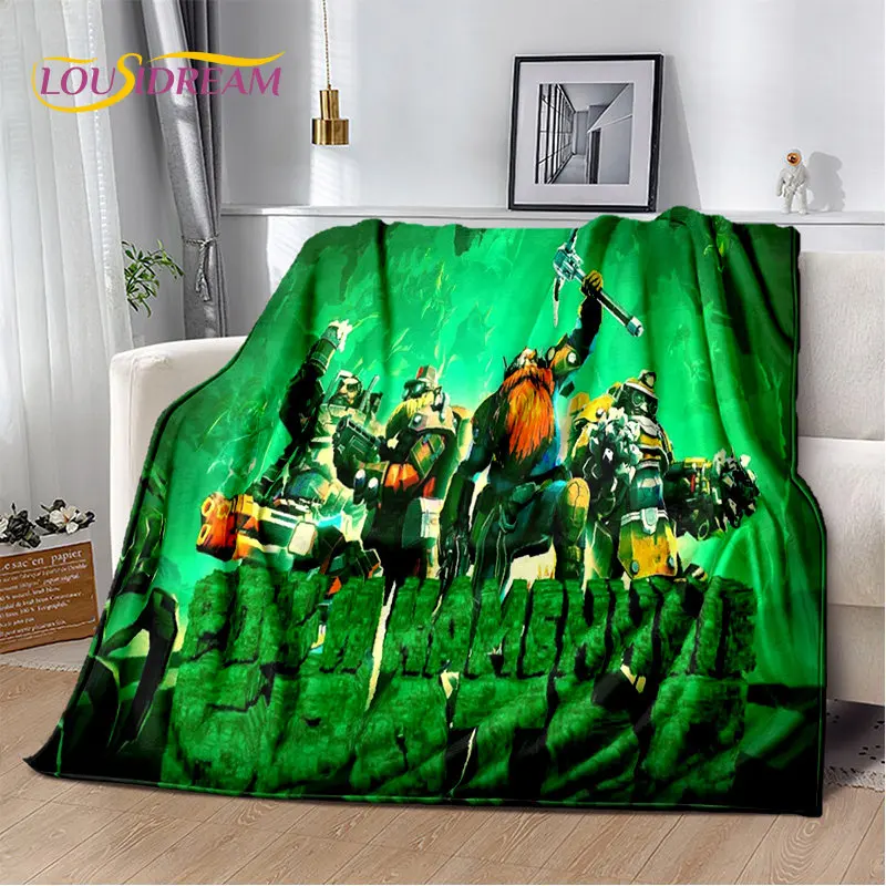 DRG Deep Rock Galactic Game Gamer Soft Plush Blanket,Flannel Blanket Throw Blanket for Living Room Bedroom Bed Sofa Picnic Cover