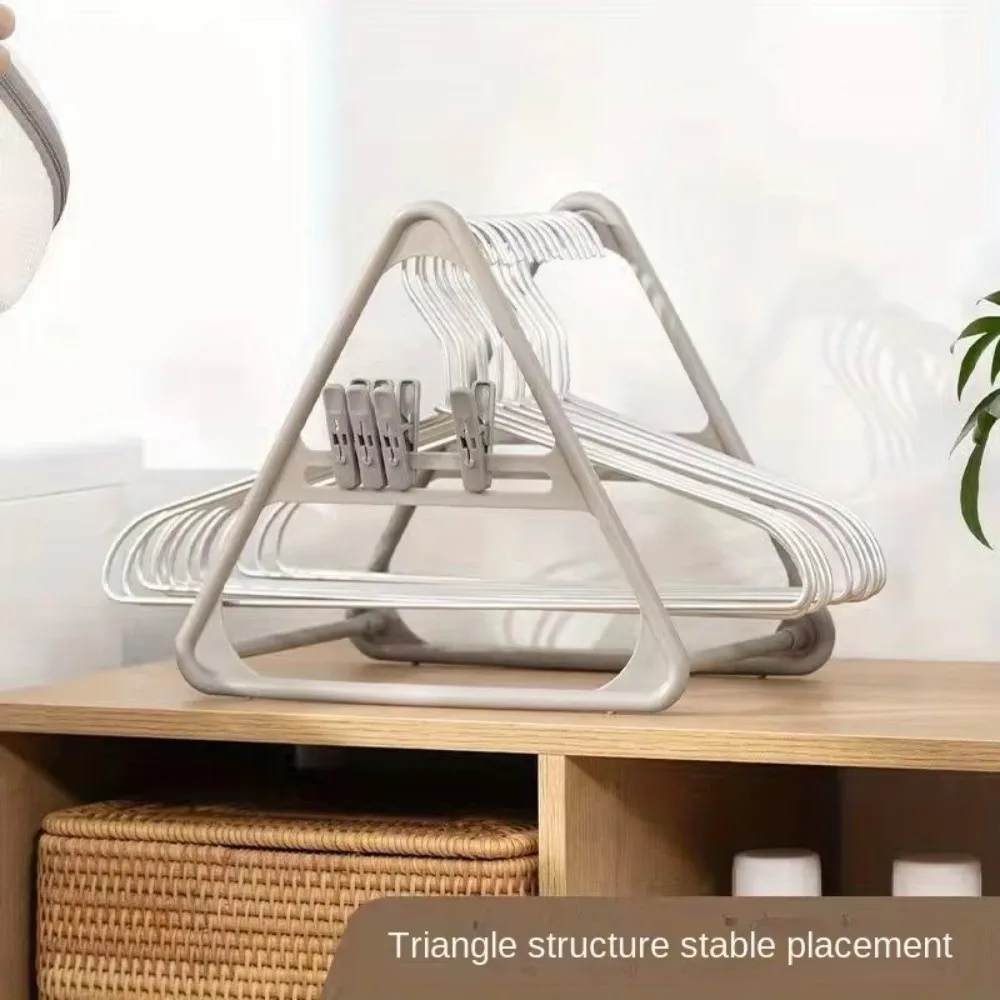 Multi-functional Home Hangers Organizer Large Capacity Durable Clothes Clips Shelf Plastic Hanger Stacker Organizer Stand